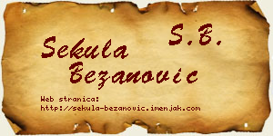 Sekula Bežanović vizit kartica